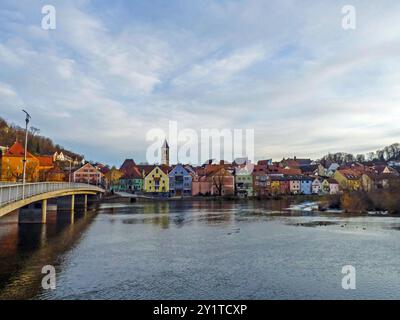 Bayerische Kleinstadt Burglengenfeld in der Oberpfalz Stockfoto