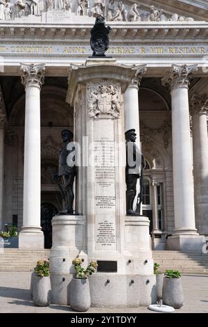 Das London Trupps war Memorial mit Bronzeskulpturen erinnert an die Männer von London, die im Ersten und Zweiten Weltkrieg kämpften Stockfoto