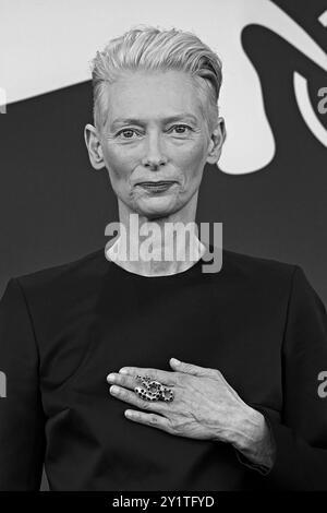 Venedig, Italien. September 2024. Tilda Swinton nimmt am 2. September 2024 am 81. Venice International Film Festival in Venedig Teil. (Foto: Gian Mattia D'Alberto/LaPresse) Credit: LaPresse/Alamy Live News Stockfoto