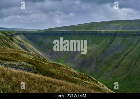 High Cup Nick vom Pennine Way in der Nähe von Dufton, Appleby-in-Westmorland, Cumbria Stockfoto