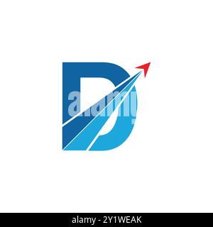 „Creative Business Growth Process“-Logo mit Buchstabe D Stock Vektor