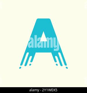 Creative Technology and Science Buchstabe A Stock Vektor