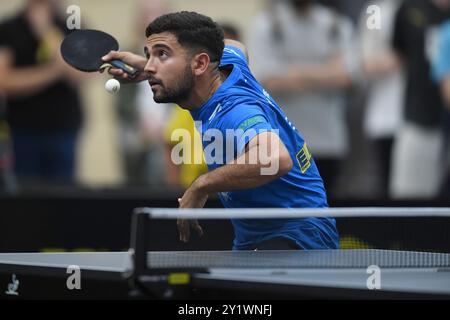 Tischtennis-Bundesliga 4. Spieltag BV Borussia 09 Dortmund - ASC Gruenwettersbach am 08.09.2024 in der Bruegmann-Sporthalle in Dortmund GUILHERME TEODORO ( Gruenwettersbach ) Foto: Revierfoto Stockfoto