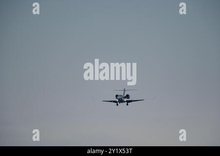 Privatjet landet am Flughafen Batumi Stockfoto