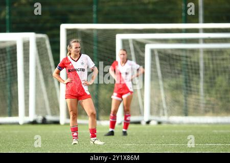 London, Großbritannien. September 2024. Lily Price (21 Dulwich Hamlet) während des Spiels der FA Womens National League Division One zwischen London Bees und Dulwich Hamlet im Hive. Quelle: Liam Asman/Alamy Live News Stockfoto