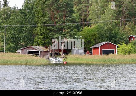 Pellinge-Archipel an der Südküste Finnlands in Suomenlahti, Finnischer Bucht. August 2024 Stockfoto