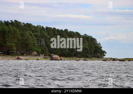 Pellinge-Archipel an der Südküste Finnlands in Suomenlahti, Finnischer Bucht. August 2024 Stockfoto