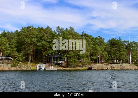 Pellinge-Archipel an der Südküste Finnlands in Suomenlahti, Finnischer Bucht. August 2024 Stockfoto