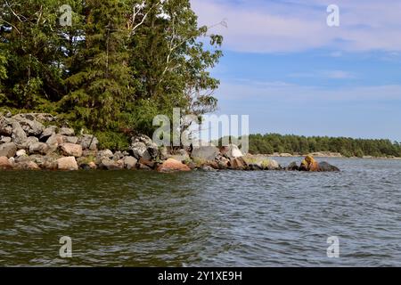 Pellinge-Archipel an der Südküste Finnlands in Suomenlahti, Finnischer Bucht. August 2024 Stockfoto