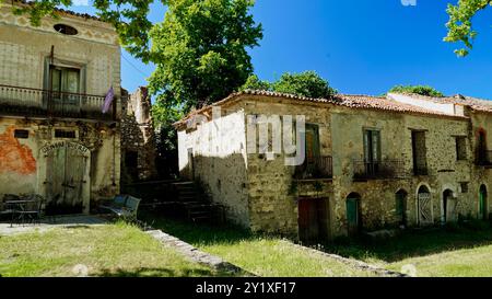 Roscigno Vecchio, Geisterdorf, Salerno, Kampanien, Italien Stockfoto