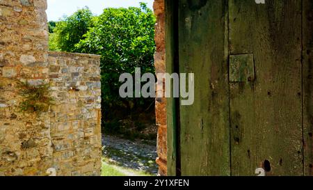 Roscigno Vecchio, Geisterdorf, Salerno, Kampanien, Italien Stockfoto