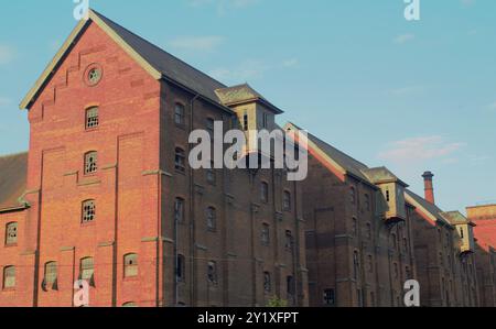 Die verlassenen Bass Maltings wurden seit den 1990er Jahren in Sleaford, Lincolnshire, England, stillgelegt Stockfoto