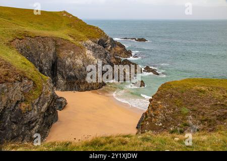 Herrlicher Cornish Coastal Path in Crantock, Cornwall Stockfoto