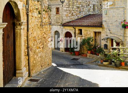 Cancellara, das alte Dorf und die Burg, Potenza, Basilicata Stockfoto