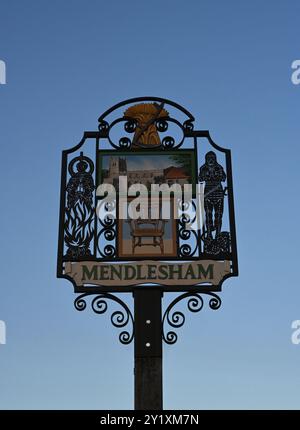 Lostlesham Village Schild Stockfoto