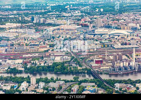Frankfurt am Main - 18. Mai 2017: Luftfahrt von Frankfurt am Main aus dem Flugzeug Stockfoto
