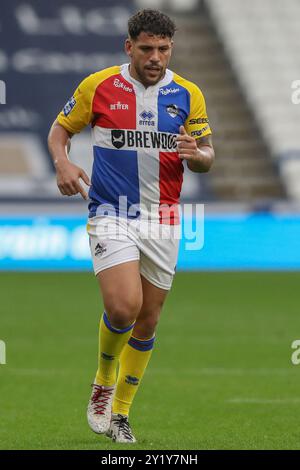 Huddersfield, Großbritannien. September 2024. Hakim Miloudi von London Broncos während des Spiels Huddersfield Giants gegen London Broncos im John Smith's Stadium, Huddersfield, Vereinigtes Königreich, 8. September 2024 (Foto: Alfie Cosgrove/News Images) in Huddersfield, Vereinigtes Königreich am 9. August 2024. (Foto: Alfie Cosgrove/News Images/SIPA USA) Credit: SIPA USA/Alamy Live News Stockfoto