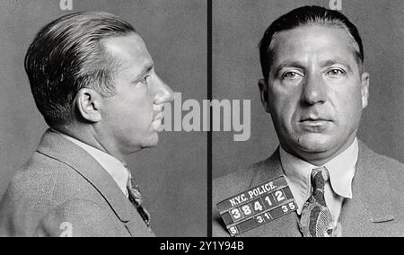 Der Mobster Frank Costello Mug erschoss 1935 aka als „Premierminister“ des Mafia-New York Police Department Stockfoto