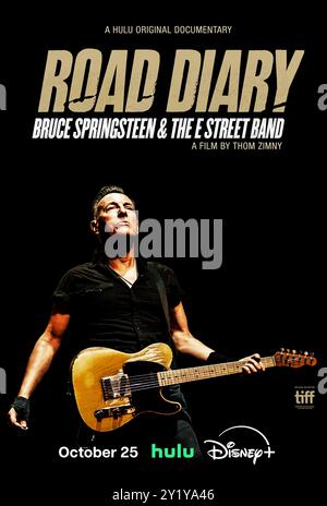 Road Diary: Bruce Springsteen and the E Street Band (2024) unter der Regie von Thom Zimny. Dokumentarfilm dokumentiert die Vorbereitung der Springsteen World Tour 2023-2024 hinter den Kulissen. Werbeplakat ***NUR REDAKTIONELLE VERWENDUNG***. Kredit: BFA/Hulu Stockfoto