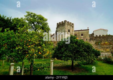 Policastro Bussentino, alte Stadtmauern, Salerno, Kampanien, Italien Stockfoto