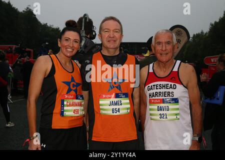 Newcastle upon Tyne, Großbritannien. September 2024. Der Great North Run 2024 mit Läufern für den weltgrößten Halbmarathon für Läufer aller Fähigkeiten, Newcastle upon Tyne, Großbritannien, September 2024, Quelle: DEW/Alamy Live News Stockfoto