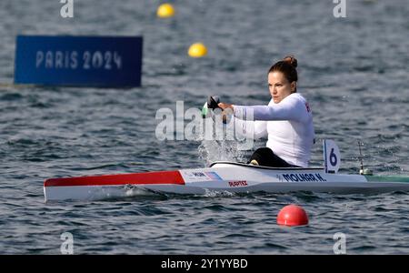 Paris, Frankreich. September 2024. Paralympics Paris2024. Para Canoe. Olympia-Nautikstadion. Paris. Nikoletta Molnar (HUN) im Para Canoe Finals während der Paralympics 2024 in Paris im Olympischen Nautikstadion, Frankreich. Quelle: Sport In Pictures/Alamy Live News Stockfoto