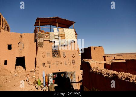 AIT Ben Haddou altes Berber Ksar UNESCO-Weltkulturerbe. Marokko, Magreb Nordafrika Stockfoto