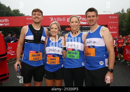 Newcastle upon Tyne, Großbritannien. September 2024. Der Great North Run 2024 mit Läufern für den weltgrößten Halbmarathon für Läufer aller Fähigkeiten, Newcastle upon Tyne, Großbritannien, September 2024, Quelle: DEW/Alamy Live News Stockfoto