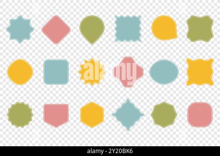 Aufkleberset im Sonderangebot. Set mit Verkaufsabzeichen. Verkaufsetiketten und Etiketten Stock Vektor