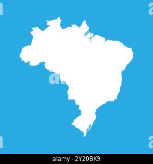 Karte von Brasilien Vektor. Brasilien Karte isoliert Stock Vektor