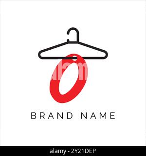 Letter O Fashion Logo, hängende Letter O Vektor-Ikone, Boutique-Logo-Design. Symbol für das Aufhängen des O-Buchstabens in Großbuchstaben Stock Vektor