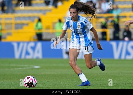 Bogota, Kolumbien. September 2024. Denise Rojo aus Argentinien beim Spiel der Gruppe F FIFA U-20-Frauen-Weltmeisterschaft Kolumbien 2024 zwischen Argentinien und Costa Rica im Metropolitano de Techo Stadium in Bogota am 8. September 2024. Foto: Julian Medina/DiaEsportivo/Alamy Live News Credit: DiaEsportivo/Alamy Live News Stockfoto