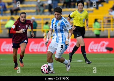 Bogota, Kolumbien. September 2024. Kishi Nunez aus Argentinien beim Spiel der Gruppe F FIFA U-20-Frauen-Weltmeisterschaft Kolumbien 2024 zwischen Argentinien und Costa Rica im Metropolitano de Techo Stadium in Bogota am 8. September 2024. Foto: Julian Medina/DiaEsportivo/Alamy Live News Credit: DiaEsportivo/Alamy Live News Stockfoto