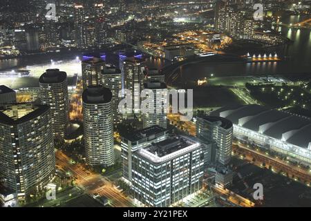 Die Stadt Yokohama in Japan von oben Stockfoto