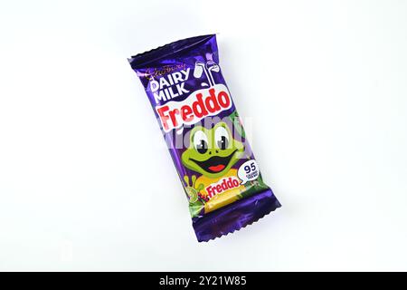 Cadbury Dairy Milk Freddo Chocolate Bar – Wales, Großbritannien – 08. September 2024 Stockfoto