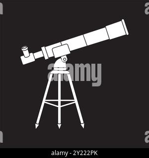 Teleskop Illustration Symbol Element Design Stock Vektor