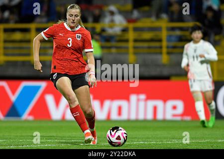 Bogota, Kolumbien. September 2024. Sarah Gutmann aus Österreich, während des Spiels zwischen Österreich und Japan, für die 3. Runde der Gruppe E der FIFA U-20-Frauen-Weltmeisterschaft Kolumbien 2024, im Estadio Metropolitano de Techo, diesen Sonntag 08. 30761 (Julian Medina/SPP) Credit: SPP Sport Press Photo. /Alamy Live News Stockfoto