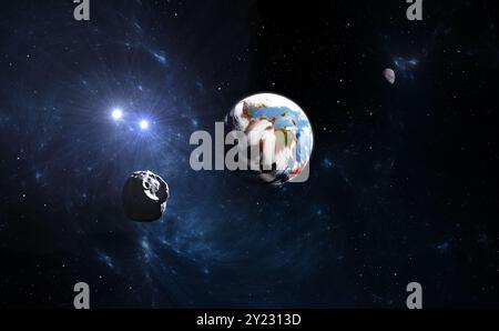 Wasser und Atmosphäre auf dem Mars in der Vergangenheit Stockfoto