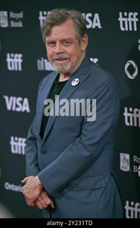 Toronto, Kanada. September 2024. Mark Hamill besucht die Premiere des „Wild Robot“ in der Roy Thomson Hall während des Toronto International Film Festivals in Toronto, Kanada am Sonntag, den 8. September 2024. Foto: Chris Chew/UPI Credit: UPI/Alamy Live News Stockfoto