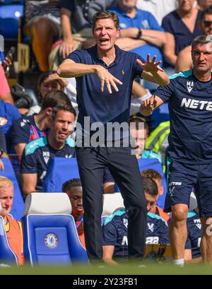 London, Großbritannien. September 2024 - Chelsea V Crystal Palace - Premier League - Stamford Bridge. Crystal Palace Manager Oliver Glasner. Bildnachweis: Mark Pain / Alamy Live News Stockfoto