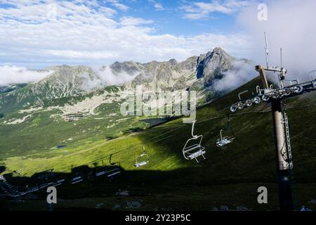 Seilbahn von Kuznice nach Kasprowy Wierch, Tatra-Nationalpark, Malopolska, Karpaten, Polen, Europa Stockfoto