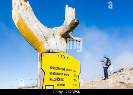 frontera entre Eslovaquia y Polonia, Kasprowy Wierch , parque nacional Tatra, Malopolska, Cárpatos, Polonia, europa Stockfoto