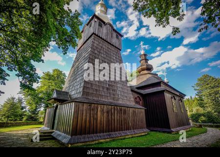 Kirche St. Michael Erzengel, Brunary, 17. Jahrhundert, Weltkulturerbe, Karpaten, Polen, Europa Stockfoto