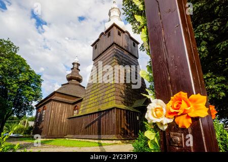 Kirche St. Michael Erzengel, Brunary, 17. Jahrhundert, Weltkulturerbe, Karpaten, Polen, Europa Stockfoto