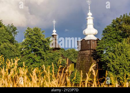 Kirche St. Michael Erzengel, Brunary, 17. Jahrhundert, Weltkulturerbe, Karpaten, Polen, Europa Stockfoto