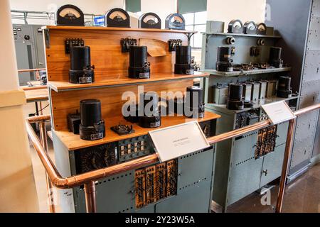 Festnetz-Repeater in der Kabelstation in Heart's Content, Neufundland & Labrador, Kanada Stockfoto