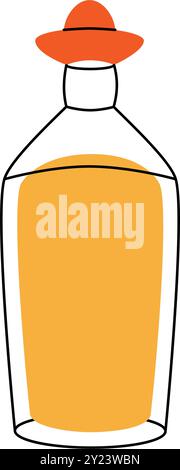 Tequila. Traditioneller mexikanischer Alkohol. Vektorabbildung. Stock Vektor