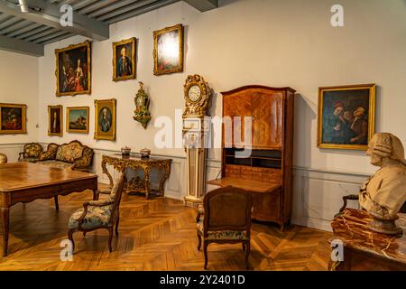 Museum Kloster Brou Ausstellung im Museum des Königlichen Kloster Brou in Bourg-en-Bresse, Frankreich, Europa Ausstellung im Museum des Königlichen Mo Stockfoto