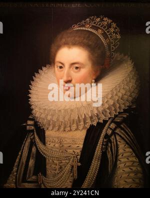 Porträt von Ernestine Yolande (1594–1663) Prinzessin von Ligne von Jan Anthonisz van Ravesteyn (ca. 1572–1657) niederländischer Porträtmaler. Stockfoto