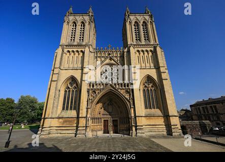 Westfront, Bristol Cathedral, Bristol. Stockfoto